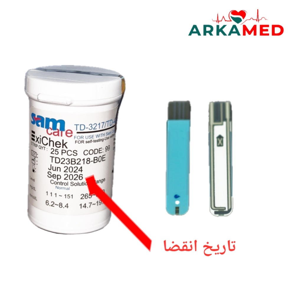 نوار تست قند خون اکسی چک ExciChek تعداد ۲۵ تایی